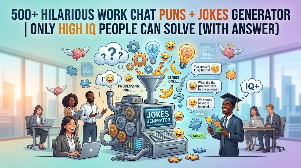 500+ Hilarious Work Chat Puns + Jokes Generator 