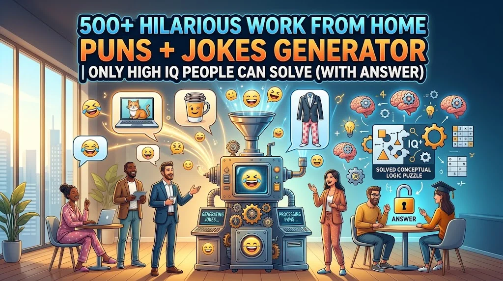 500+ Hilarious Work From Home Puns + Jokes Generator 